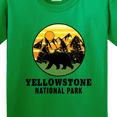 thumbnail image 4 of Inktastic Yellowstone National Park with Bear Mountains and Trees Cricle Youth T-Shirt, 4 of 5