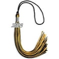 thumbnail image 6 of Endea Graduation Black/Gold Mixed Color Graduation Tassel with Silver Date Drop, 6 of 11