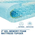 thumbnail image 2 of Mattress Topper Memory Foam Mattress Topper Pressure Relieve Soft Mattress Pad,   Twin Size Blue, 2 of 7