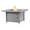 Grey, variant on Aluminum 42-in Square Propane Fire Table with Beads, Covers and Lid