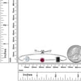 thumbnail image 3 of Gem Stone King 2.06 Ct Oval Sky Blue Topaz Red Created Ruby 925 Sterling Silver Bracelet for Women, 3 of 4
