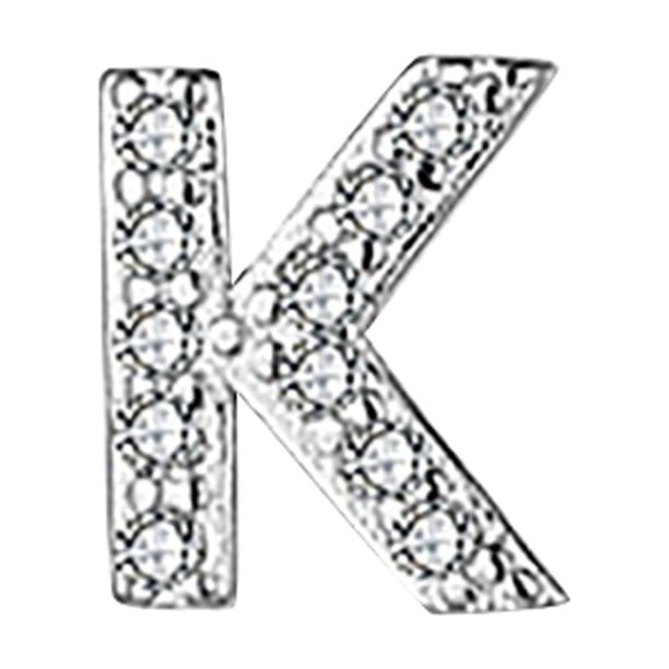 Xihbxyly Pendientes para Mujer y Niña con Inicial de Circonita de 5 Mm, Letra Mayúscula Az