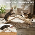 thumbnail image 5 of Tivray Cat Scratcher, Cat Sisal Scratching Ramp, Foldable Wooden Scratching Board with 2 Spring Plush Toys, Triangle Kitten Ramp Protect Furniture, Solid Non-Slip Scratch Pad for Indoor Multiple Pets, 5 of 7