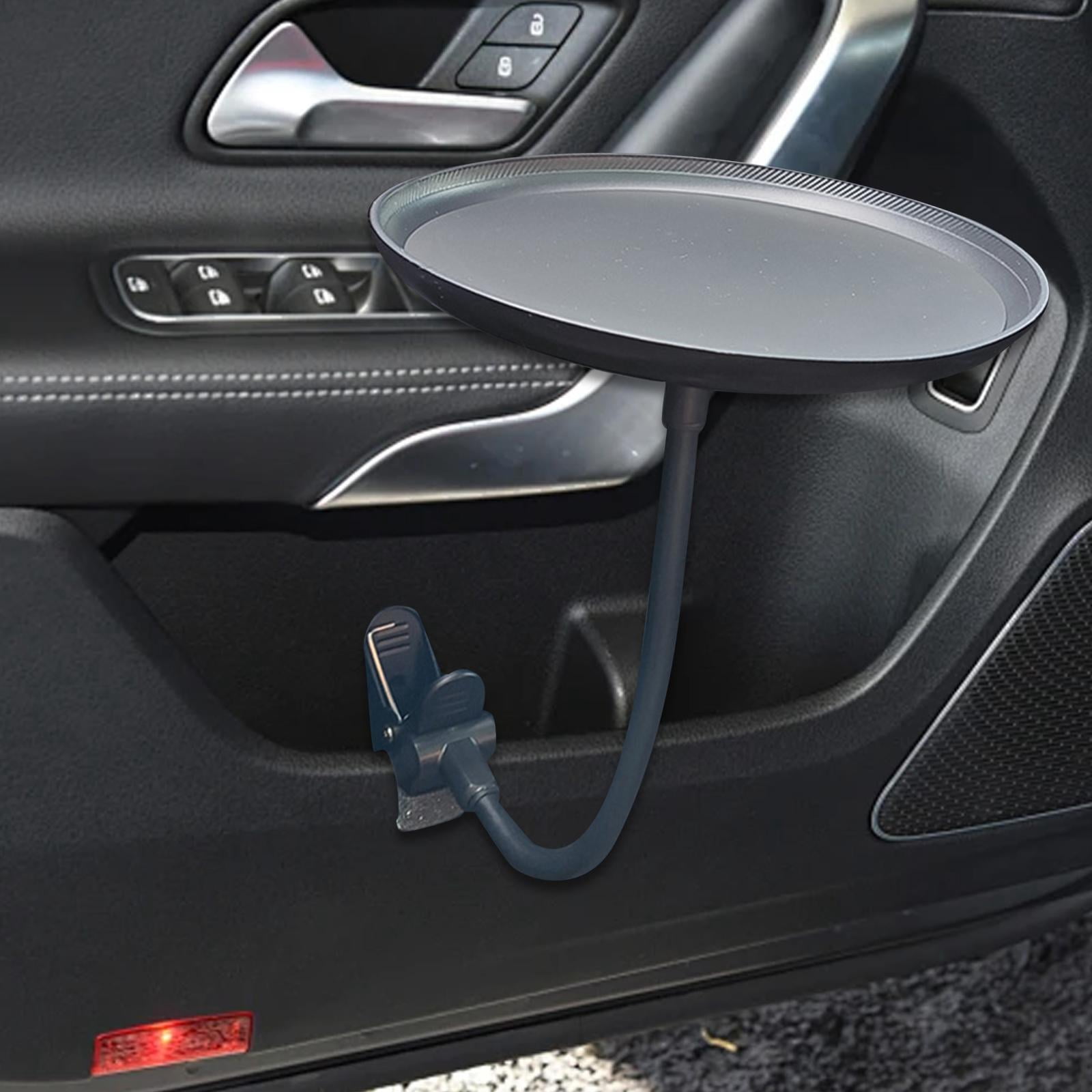 lacooooppia Generic Car Food Tray Drink and Snack Table Easy Installation Adjustable Anti Slip Auto Accessories Clip Type Tray Drink Tray