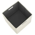 thumbnail image 4 of Linon Galli 1.19 Gallon Fabric Storage Bin, Ivory, 2 Count, 4 of 5