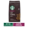 Starbucks 100% Arabica Verona Dark Roast Whole Bean Coffee, 20 Oz, Bag