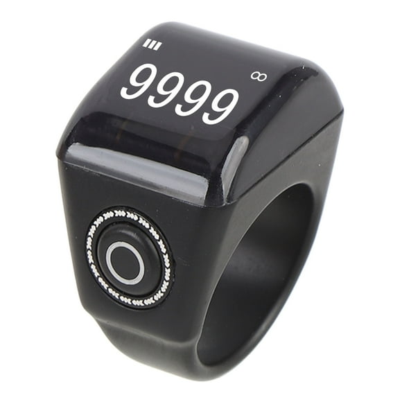 40mAh Battery Hand Tally Clicker Counter with 15 Days Battery Life, 9,999 Counts Digital Finger Counter for Sports, Gym, and Prayer Time Reminders