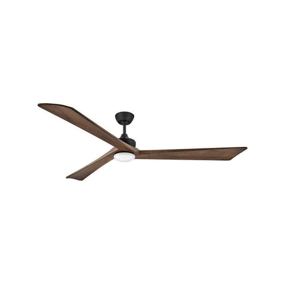 80 inch 3 Blade Ceiling Fan with Light Kit-Matte Black Finish Bailey Street Home 81-Bel-4466579
