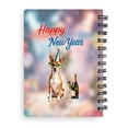 thumbnail image 2 of Happy New Year Basenji Chills on Year-End Party Spiral Bound Journal African Barkless Dog Lover 5x7in Spiral Notebook - 12023, 2 of 5