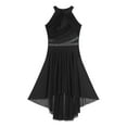 thumbnail image 5 of Doomiva Lyrical Dance Costumes for Women Shiny Rhinestones Contemporary Dance Dress Chiffon Flowy Black M, 5 of 6