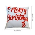 thumbnail image 3 of FastXmas Christmas Pillow Covers 18x18 Inch Pillow Covers Xmas Decorations Merry Christmas Pillows Winter Holiday Farmhouse Seasonal Throw Case Decor for Sofa Couch, 3 of 6