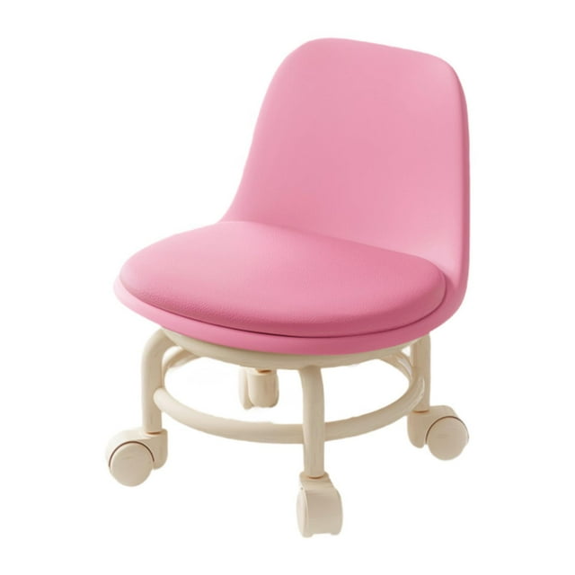 Taburete bajo con ruedas, taburete bajo con ruedas, mini asiento universal giratorio con ruedas para oficina, hogar, salón, cocina, deportes