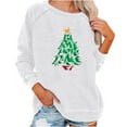 thumbnail image 2 of Aloohaidyvio Christmas Tops,Womens Long-Sleeved Printed Christmas Hoodie Crew-Neck Pullover Top, 2 of 4