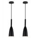 thumbnail image 1 of Lámpara de techo decorativa, iluminación LED para estilo de granja retro, lámpara colgante de techo estilo granero de mediados de siglo con lámpara colgante ajustable, 2 piezas de hierro forjado negro, 1 of 1