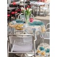 thumbnail image 5 of Outdoor Tablecloth with Umbrella Hole for Patio/Picnic/Party/Camping, Watercolor Flowers Waterproof Table Cloth Round Cover Washable, Vintage Tulips Floral Barn Doors Wood Grain (Dia 54"), 5 of 8