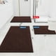 thumbnail image 2 of Alfombra de baño Smiry Luxury Chenille extrasuave y absorbente, color marrón, 120 x 60 cm, 2 of 9