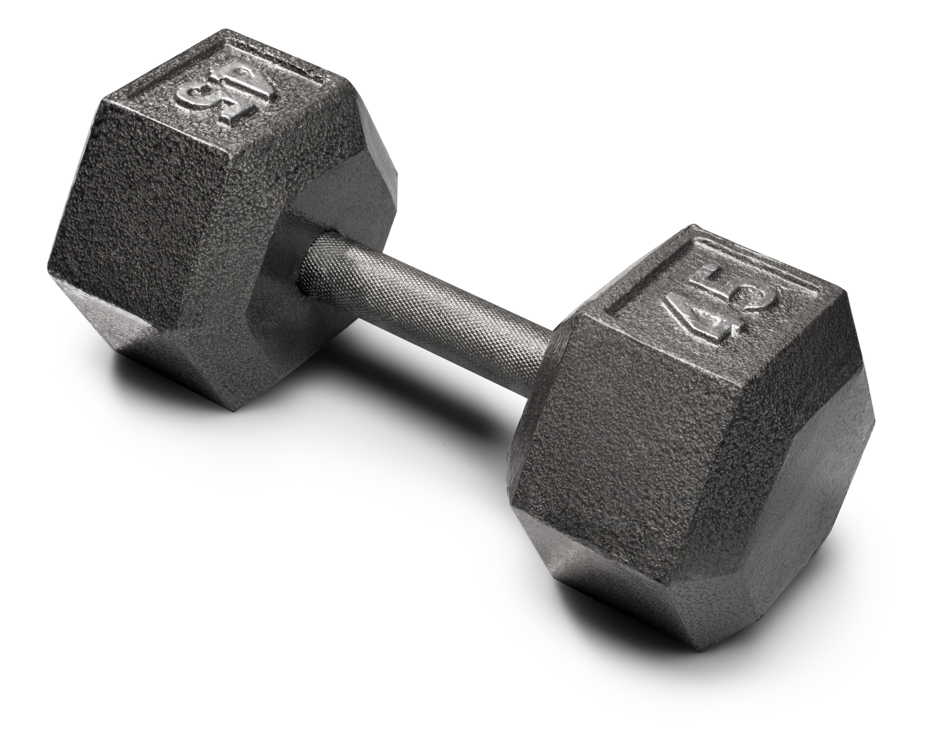 Weider Cast Iron Dumbbell, 370 lbs with Knurled Grip and Hex Design Sold Individually