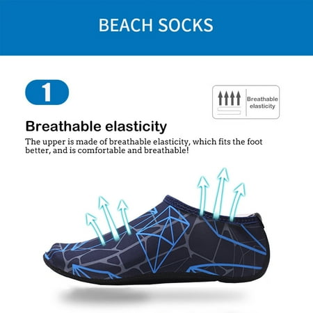 

KEVCHE Men s and Women s Water socks Barefoot Speed Dry Anti-skid Water Socks Yoga
