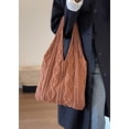 thumbnail image 3 of LHSHID Knitted Hobo Bag Women's Crocheted Shoulder Bag Large Handbags Tote Wool Woven Aesthetic Purse Top Handle Bag, 3 of 8