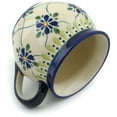 thumbnail image 2 of Polish Pottery 11 oz Bubble Mug (Gingham Trellis Theme) Hand Painted in Boleslawiec, Poland + Certificate of Authenticity, 2 of 6