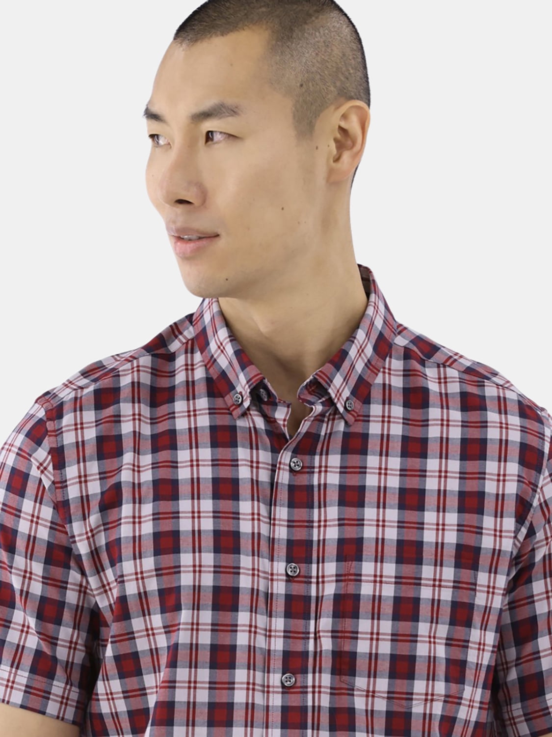 George Men's & Big Men's Short Sleeve Poplin Button-Up Shirt, Sizes S-3XL