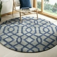 thumbnail image 2 of SAFAVIEH Soho Jarrod Geometric Wool Area Rug, Grey/Dark Blue, 3'6" x 5'6", 2 of 9