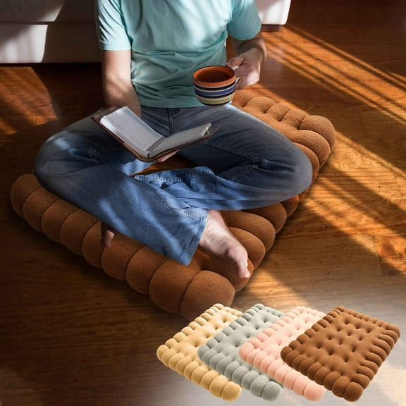 Kuroiy Thickened Rectangular Cushion | Plush Coffee Velvet Throw Pillow for Chair Sofa Bed Floor | Soft Cotton Filled Support | Decorative Accent | 19.5"x15.5" | 1 Pack