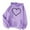 Purple, variant on BUIgtTklOP Women's Winter Hoodie Sweatshirt Pullover Tops Long Sleeved Comfortable