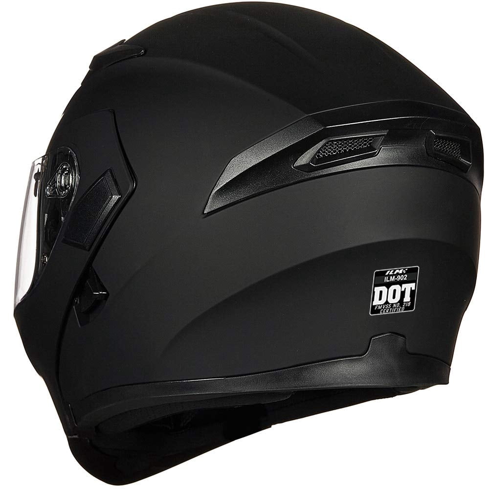 ILM Motorcycle Dual Visor Flip up Modular Full Face Helmet DOT Model 902/902L
