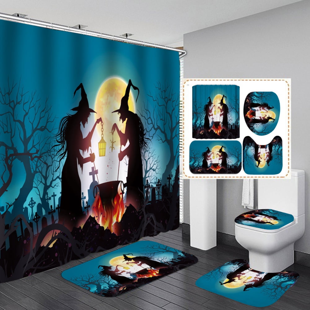 Halloween Shower Curtain Sets, Gerneric 71 Inch X 71 Inch Halloween ...