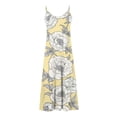 thumbnail image 2 of TaTaai Women Elegant Print Round Neck Spaghetti Strap Ankle Length Dress Fashion Casual Soft Lightweight Daily Dating Work Outfits Gift, 2 of 5