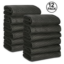 12 Packs One Dozen Heavy Moving Blankets, Sizes 79" x 72", 65 lbs.
