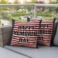 thumbnail image 4 of Happy Memorial Day Pillow Covers 2 Pack Patriotic Pentagram Pillowcase Waterproof Outdoor Throw Pillow Cover for Patio Garden Square Cushion 16”x16”, 4 of 9