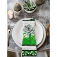 thumbnail image 2 of St. Patrick's Day Cloth Napkins Set of 4 Reusable Dinner Napkins, Spring Lucky Grass Truck Gray Wood Plaid Cocktail Napkin Washable Table Napkins for Wedding/Holiday Party/Baby Shower 20"x20", 2 of 7
