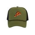 thumbnail image 1 of Adult Men's Pepperoni Pizza Slice Rope Foam Trucker Hat, Olive/Black, 1 of 2