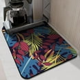 thumbnail image 3 of Tropical Vibe Diatom Mud Kitchen Mat, Palm Leaf Absorbent Coffee Bar Pad, Under Coffee Maker Mat, Quick Dry and Reusable Summer Mat, 3 of 4