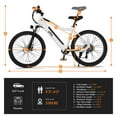 thumbnail image 5 of Qlife Electric Bike for Adults 26" Ebike with 2.1" Tire, Peak 750W Motor Ebikes with 7/21 Speed Mountain Bicycle 22MPH (White), 5 of 6