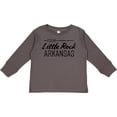 thumbnail image 3 of Inktastic From Little Rock Arkansas in Black Distressed Text Boys or Girls Long Sleeve Toddler T-Shirt, 3 of 5