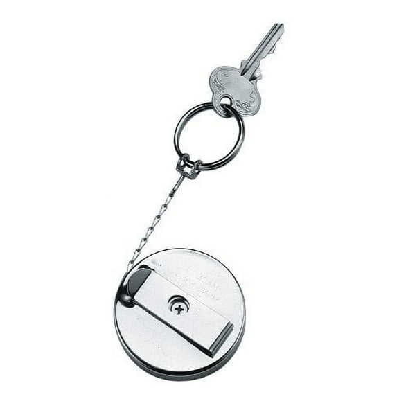 Custom Accessories Chrome Key Chain - Retractable Belt Clip Lightweight