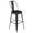 Black/Black, variant on Flash Furniture Kai Commercial Grade 30" High Black Metal Indoor-Outdoor Bar Height Stool with Removable Back and Black All-Weather Poly Resin Seat