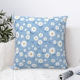 thumbnail image 4 of Honeii Daisies Flowers Print Throw Pillow, Square Decorative Pillow Forms Soft Fluffy Plump Pillow Decorative Pillow Inserts,Couch Pillows-16"x16", 4 of 7
