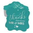 thumbnail image 1 of Inkdotpot Thanks From The New Wedding Bottle Tag Real Silver Foil Favor Bracket Shape Hang Tags Pack Of 50, 1 of 7