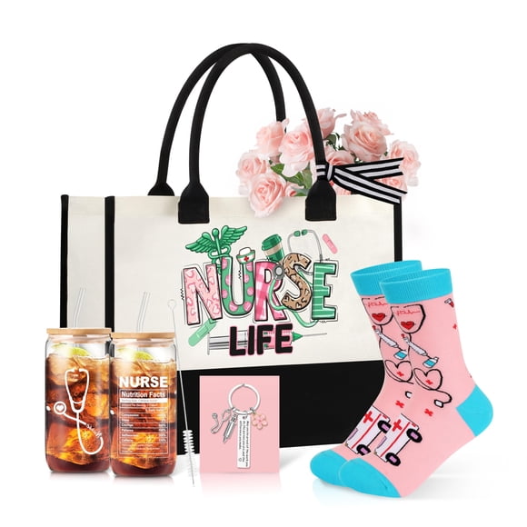 Set de regalo DOGMEM Nurse Appreciation para mujer con bolsa de playa