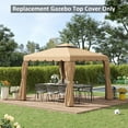 thumbnail image 6 of Outsunny 9.8' x 9.8' Khaki Pop up Outdoor Canopies, Water Drainage Holes, 6 of 9