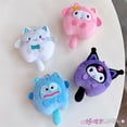 thumbnail image 3 of LLavero de juguete de peluche de tigre pequeño Sanrio japonés, colgante de muñeca de peluche, monstruo de pez, Kuromi Melody Cinnamoroll, regalo de Navidad, 3 of 5