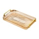 thumbnail image 4 of Bandeja para servir con asas, rectangular, bandeja para postres y frutas, organizador versátil para guardar perfumes y cosméticos para tocador de baño amarillo, 4 of 8
