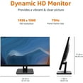 thumbnail image 4 of IPS Monitor 75 Hz Powered with AOC Technology FHD 1080P HDMI, Display Port and VGA Input VESA Compatible Built-in Speakers for Office and Home, 27 in, Black, 4 of 7