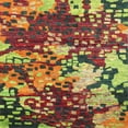 thumbnail image 1 of Ahgly Company Machine Washable Indoor Square Contemporary Brown Red Area Rugs, 3' Square, 1 of 7