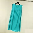 thumbnail image 6 of Night Gowns for Women Plus Size New Nightgown for Women Loose Sleeveless Pleated Sleep Dress Summer Lightweight Round Neck Comfy Nightdress, 6 of 7