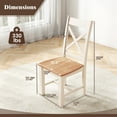 thumbnail image 3 of Gymax Modern Wooden Dining Chairs Set of 4 w/ High Back Rubber Wood Frame Armless, 3 of 9